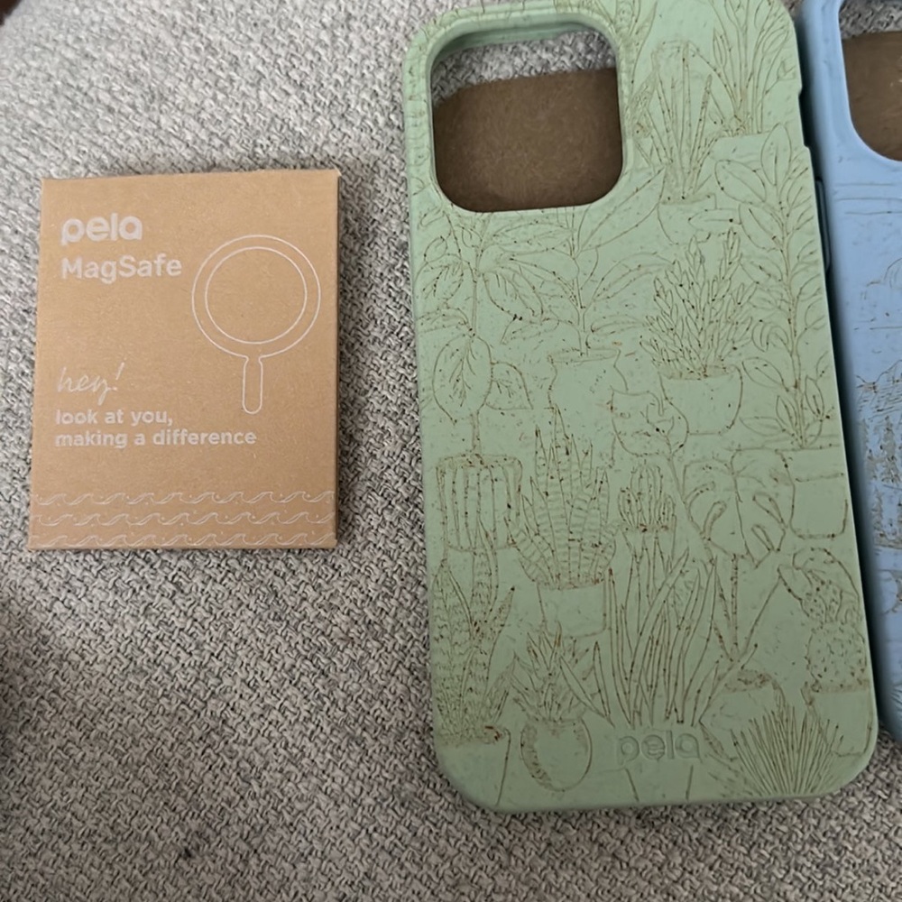 Pela new collection compostable case with MagSafe attachment iPhone 14 pro max